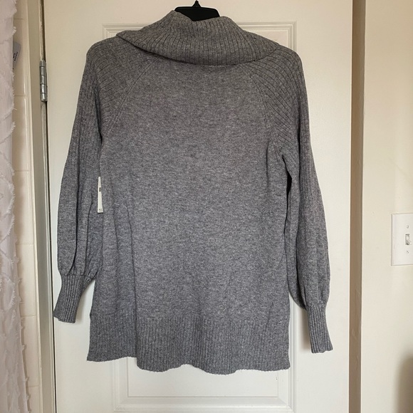 ❌SOLD❌ Grey Anthropologie Cowl Neck Sweater - Picture 4 of 7